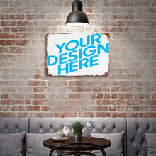 Cargar imagen en el visor de la galería, GY0903089 Pintura Colgante de Metal Horizontal (con Óxido) con Impresión UV de Diseño Personalizado con Tus Fotos o Textos