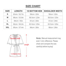Cargar imagen en el visor de la galería, Bata Kimono Corta Pijama Ropa de Dormir Suave para Mujer JJ1210 Personalizada con Impresión Completa de múltiples imágenes con Foto Logo Patrón Texto