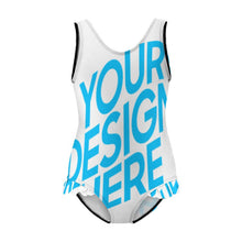 Cargar imagen en el visor de la galería, Traje de baño / Bañador de Una Pieza con Volantes de natación para niñas NT030 Personalizado con Impresión Completa con Foto Logo Patrón Texto