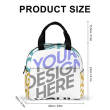 Cargar imagen en el visor de la galería, Bolsa de Almuerzo / Lonchera Térmica con Bolsillo Grande de Comida para Oficina Escuela para Mujer Hombre Niños XB0602049 Personalizada Impresion Completa de Múltiples Imágenes con Foto Logo Patrón Texto