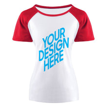 Cargar imagen en el visor de la galería, Camiseta Deportiva para Mujer de manga corta de Algodón FS0803028 Personalizada con Foto Logo Patrón Texto