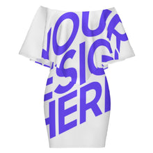 Cargar imagen en el visor de la galería, Vestido chal de cuatro cortes MXLD017 para mujer personalizado con patrón foto texto (impresión de imagen única)