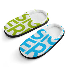 Cargar imagen en el visor de la galería, Pantuflas de estar por casa para niños (niña + niño) de franela con suela de goma personalizado con patrón foto texto