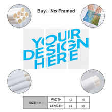 Cargar imagen en el visor de la galería, Cuadros Imágenes Pintura de Múltiples Diseños Impresión Cuadrado Póster Colgante de 3 Paneles 3 Unidad Pintura de Lienzo Para una sola foto (Vertical1: 2) GY0903215 Personalizado Personalizada con Foto, Texto o Logo