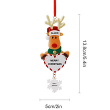 Cargar imagen en el visor de la galería, Adornos Navideños de alces Colgantes de árbol de Navidad Personalizados con Foto Logotipo Patrón Texto (Impresión Completa de Una Imagen)