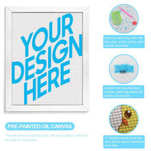 Cargar imagen en el visor de la galería, Pinturas Imagen Cuadro Lienzo interior con pintura de diamante, versión vertical (cuadrado) GY0903436 Personalizado,Personalizada Con Foto,Logo O Texto