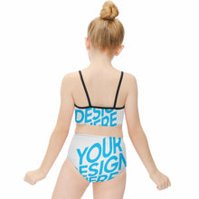 Cargar imagen en el visor de la galería, Traje de baño / Bañador de dos piezas de natación para niñas NT009 Personalizado con Impresión Completa con Foto Logo Patrón Texto