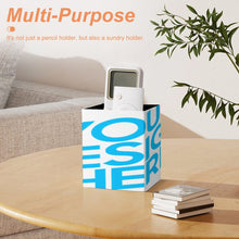 Cargar imagen en el visor de la galería, Porta bolígrafos de cuero cuadrado porta brochas de maquillaje porta artículos diversos personalizado con patrón foto texto