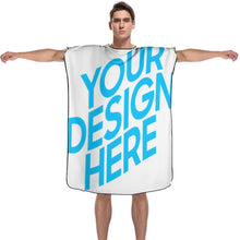 Cargar imagen en el visor de la galería, Poncho Toalla de Playa con Capucha Suave para Mujer Hombre NZ158 Personalizada con Impresión Completa con Foto Logo Patrón Texto