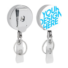 Cargar imagen en el visor de la galería, Clip de insignia de Metal Carrete del Soporte de Tarjeta de Identificación de Alta Calidad JJ0531023 Personalizado Impresion Completa de Una Imagen con Foto Logotipo Patrón Texto