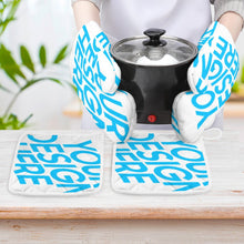 Cargar imagen en el visor de la galería, Guantes Aislantes / Manpolas de Cocina Conjunto de Cuatro Unidades para Horno Sartén Olla JJ0522073 Personalizados Impresion Completa de Una Imagen con Foto Logo Patrón Texto