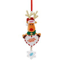 Cargar imagen en el visor de la galería, Adornos Navideños de alces Colgantes de árbol de Navidad Personalizados con Foto Logotipo Patrón Texto (Impresión Completa de Una Imagen)