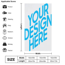 Cargar imagen en el visor de la galería, Telón de fondo para fotografía polietileno hoja de pantalla Paño de fondo de fotografía JJ0519181 Personalizado Personalizada con Foto, Texto o Logo