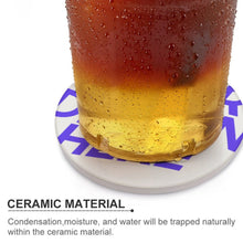 Cargar imagen en el visor de la galería, Posavasos Redondo de Cerámica con Impresión Directa UV de Diseño Personalizado Personalizada con Foto, Texto o Logo