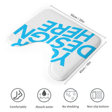 Cargar imagen en el visor de la galería, Alfombrilla en forma de U Alfombra de vellón de coral Personalizada con Foto Logo Patrón Texto (impresión completa de una imagen)