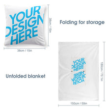 Cargar imagen en el visor de la galería, Cobija cojin estampado doble cara cobija mullida personalizada con fotos texto - Impreso parte dos imagenes idénticas