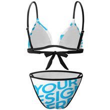 Cargar imagen en el visor de la galería, Bikini de Triángulo para Mujer BK2134 Personalizado con impresión completa de una sola imagen con Foto Logo Patrón Texto
