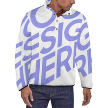 Cargar imagen en el visor de la galería, Sudadera Suelta sin Capucha con Botones Cuello Alzado Invierno para Hombre BAL Personalizada Impresion Completa de Una Imagen con Foto Logo Patrón Texto