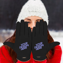 Cargar imagen en el visor de la galería, Guantes de Ante Forrado con Suave Felpa de Invierno para Mujer FS0805036 Personalizados de Una Imagen con Foto Logo Patrón Texto
