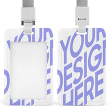 Cargar imagen en el visor de la galería, Tarjetero de identificación de plástico vertical de trabajo estudiante con cordón, JJ0529039 Personalizado con Impresión Completa con Foto Logo Patrón Texto