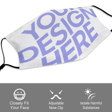 Cargar imagen en el visor de la galería, Mascarilla Infantil Lavable Reutilizable Ajustable Higiénica con Bolsillo sin Filtro de 3 Piezas para Niños Niñas JJ0521183 Personalizada Impresion Completa de Imágenes Diferentes con Foto Logo Patrón Texto