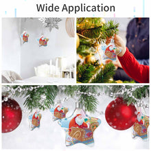 Cargar imagen en el visor de la galería, Adornos para Navidad adorno colgante con forma de estrella adornos festivos para fiestas Personalizado con Foto Texto o Logo