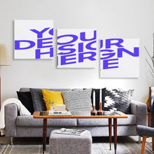 Cargar imagen en el visor de la galería, Cuadro completo de estilo cuadrado, Póster Colgante de 3 paneles, Cuadro de Lienzo, 3 partes GY0903218 Pintura de Lienzo Personalizado Personalizada con Foto, Texto o Logo