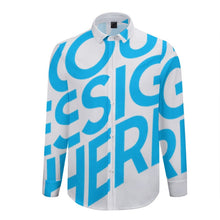 Cargar imagen en el visor de la galería, Camisa con Manga Larga Solapa Bontones para Hombres 3M38 Personalizada con Impresión Completa de una imagen con Foto Logo Patrón Texto