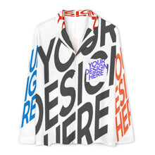 Cargar imagen en el visor de la galería, Conjunto de pijama para hombre, camisa de manga larga + pantalón largo con cordón personalizado con patrón foto texto (impresión de imágenes múltiples)