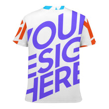 Cargar imagen en el visor de la galería, Camiseta de manga corta con estampado completo para niños y niñas personalizado con patrón foto texto (impresión de imágenes múltiples)