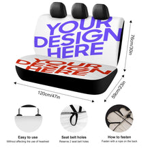 Cargar imagen en el visor de la galería, Funda para asiento trasero de coche personalizado con patrón foto texto