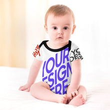 Cargar imagen en el visor de la galería, Mono para bebé 349P con botones mono elástico personalizado con patrón foto texto (impresión de imágenes múltiples)