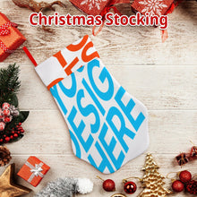 Cargar imagen en el visor de la galería, Decoración de Navidad calcetín navideño con forma de pata de perro personalizado con patrón foto texto