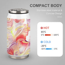 Cargar imagen en el visor de la galería, Taza tipo lata de aluminio de 304 Acero Inoxidable Reutilizable Estampada Completa con Tapa y Pajita para Cola Café Bebida JJ0520165 Personalizada con Foto Logo Patrón Texto