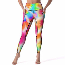 Cargar imagen en el visor de la galería, Pantalones de yoga largos / Leggings deportivos para mujer CE003 Personalizados Impresion Completa de Una Imagen con Foto Logo Patrón Texto