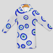 Cargar imagen en el visor de la galería, Vestido Holgado Manga Larga con Bolsillos / Sudadera Larga Casual con Capucha para Mujer SDS003 Personalizado Impresion Completa de Múltiples Imágenes con Foto Logo Patrón Texto