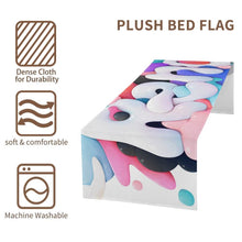 Cargar imagen en el visor de la galería, Bandera de cama Toalla tapizada Decoración del banquete de boda del hotel JJ0527062 Personalizada con impresión completa con Foto Logo Patrón Texto