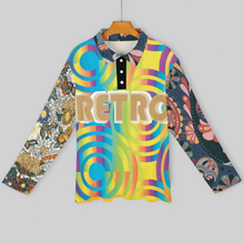 Cargar imagen en el visor de la galería, Polo Deportivo Manga Larga / Camisa Solapa para Hombre SDS008 Personalizado con Impresión Completa de múltiples imágenes con Foto Logo Patrón Texto