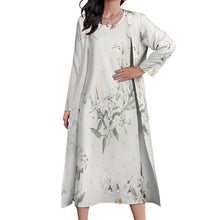 Cargar imagen en el visor de la galería, Conjunto de Vestido sin Mangas y Cárdigan Largo de Moda Elegante Holgado para Mujer STZ Personalizado Impresion Completa de Una Imagen con Foto Logo Patrón Texto