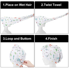 Cargar imagen en el visor de la galería, Toallas para el Pelo Secado Rápido / Toalla para Secar el Cabello / Gorro Absorbente de Agua para Pelo Cabello para Mujer Niña JJ0522045 Personalizadas Impresion Completa de Una Imagen con Foto Logotipo Patrón Texto
