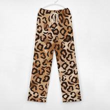 Cargar imagen en el visor de la galería, Pantalón de Pijama Largo Elástico / Pantalones de Pijama para Mujer de Tejido Ligero para Estar en Casa EEP Personalizados Impresion Completa de Múltiples Imágenes con Foto Logo Patrón Texto