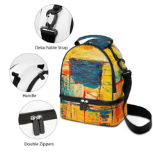 Cargar imagen en el visor de la galería, Bolsa de Almuerzo de Doble Capa con Correa Escolar para Infantil Mujer Trabajo XB0602047 Personalizada Impresion Completa de Múltiples Imágenes con Foto Logo Patrón Texto