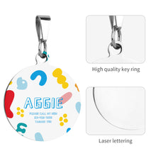 Cargar imagen en el visor de la galería, Placa para Perro Gato / Tarjeta de Identificación Etiqueta de Mascota CW1501012 Personalizada Impresion Completa de Una Imagen con Foto Logo Patrón Texto