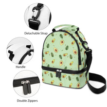 Cargar imagen en el visor de la galería, Bolsa de Comida de Doble Capa de Bandolera / Bolsa de Almuerzo de Hombro XB0602047 Personalizada de Una Imagen con Foto Logo Patrón Texto