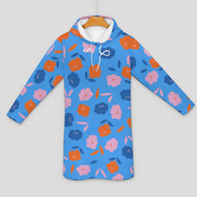 Cargar imagen en el visor de la galería, Vestido de Moda Manga Larga con Capucha / Sudadera Larga Suelta con Bolsillo para Mujer SDS003 Personalizado Impresion Completa de Una Imagen con Foto Logo Patrón Texto