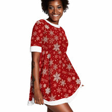 Cargar imagen en el visor de la galería, Vestido de Navidad Fiesta Invierno para Adultos Mujeres JJ0525022 Personalizado con Impresión Completa con Foto Logo Patrón Texto