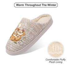 Cargar imagen en el visor de la galería, Zapatillas para Hogar de Algodón para Mujer con Diseño Personalizado Personalizada de Tus Nombres o Imágenes