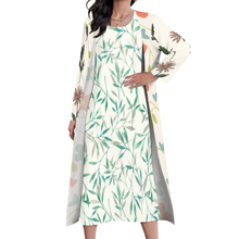 Cargar imagen en el visor de la galería, Traje de de Vestido sin Mangas y Cárdigan Largo Casual Elegante de Moda para Mujer STZ Personalizado Impresion Completa de Múltiples Imágenes con Foto Logo Patrón Texto