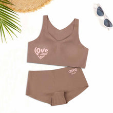 Cargar imagen en el visor de la galería, Conjunto de Sujetador / Sostén y Braga / Ropa Interior Cómodo sin Aros de Tirante Ajustable sin Rastro para Mujer WH021 Personalizado con Impresión en Lateral de Una Imagen con Foto Texto Patrón