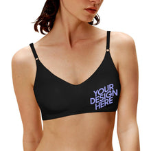 Cargar imagen en el visor de la galería, Sujetador Bra de Honda sin Aros sin Rastro para Mujer WH022 Personalizado con Impresión en Izquierda de Una Imagen con Foto Texto Patrón